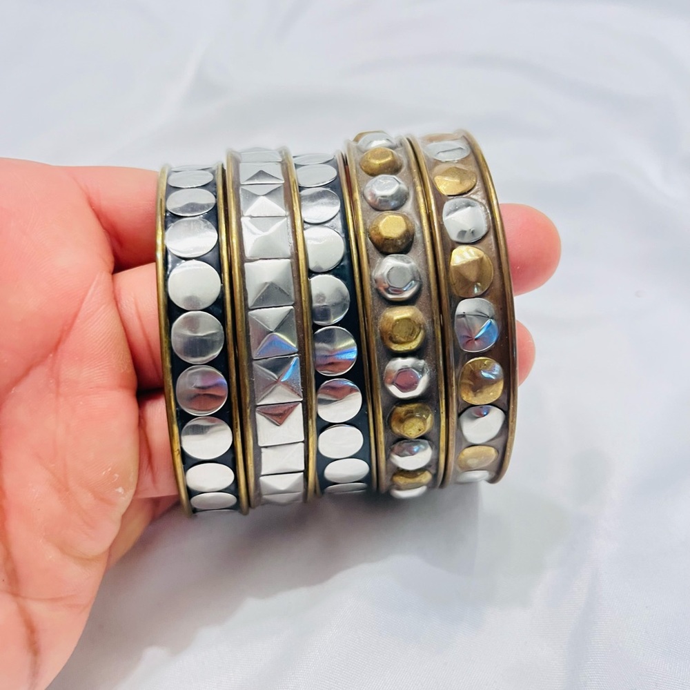 Brass bangle set of 5